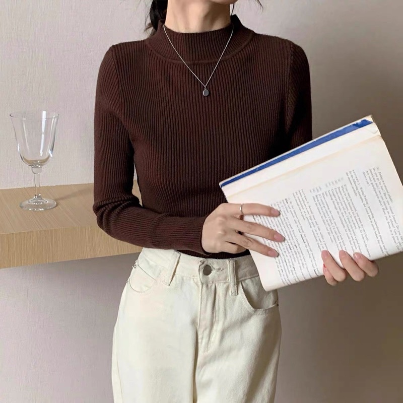 ÁO LEN TĂM CỔ 3 PHÂN CHẤT TÀU DÀY DĂN MỀM MỊN KHÔNG XÙ HÀNG QUẢNG CHÂU CHÍNH HÃNG 100% | BigBuy360 - bigbuy360.vn