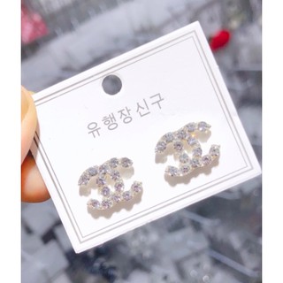 Bông tai Chữ X đính đá tỉ mỉ lấp lánh siêu xinh