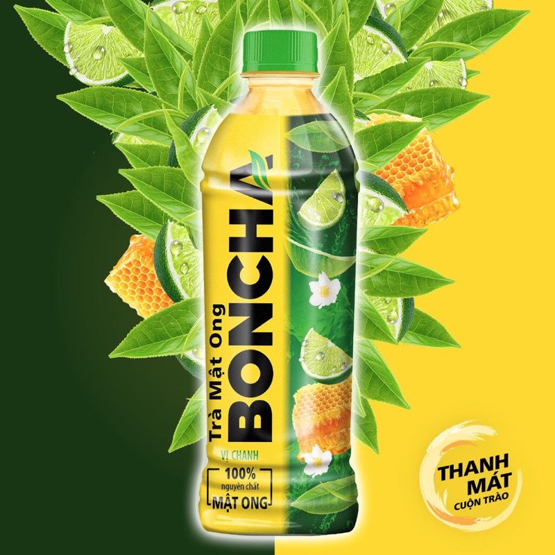 Lốc 6 chai Boncha Vị Việt Quất - Chanh - Tắc