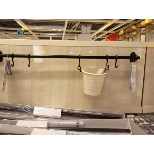 Bộ Giá Treo Đồ Dùng Nhà Bếp Bằng Thép Màu Đen 55cm