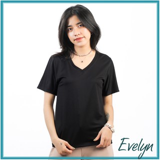 Áo phông nữ rộng cổ tim Evelyn kiểu dáng basic