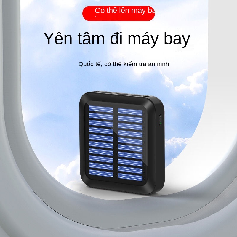 ☂Ngân hàng năng lượng mặt trời Mini 10000mAh chính hãng, điện dành cho sinh viên có dung lớn sạc nhanh, thoại di