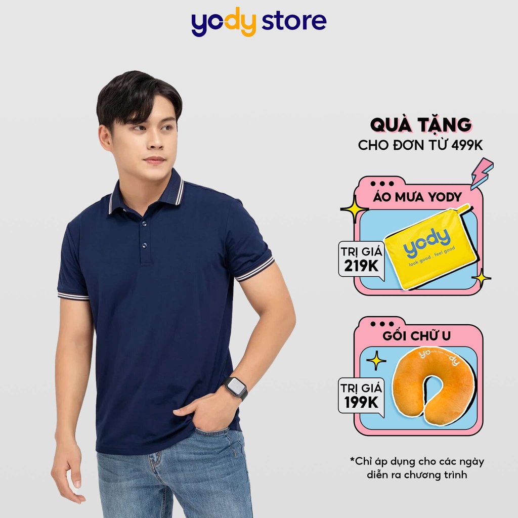 Áo Phông YODY Polo Nam Pima 4 cực đẹp - Mã SP: APM3337
