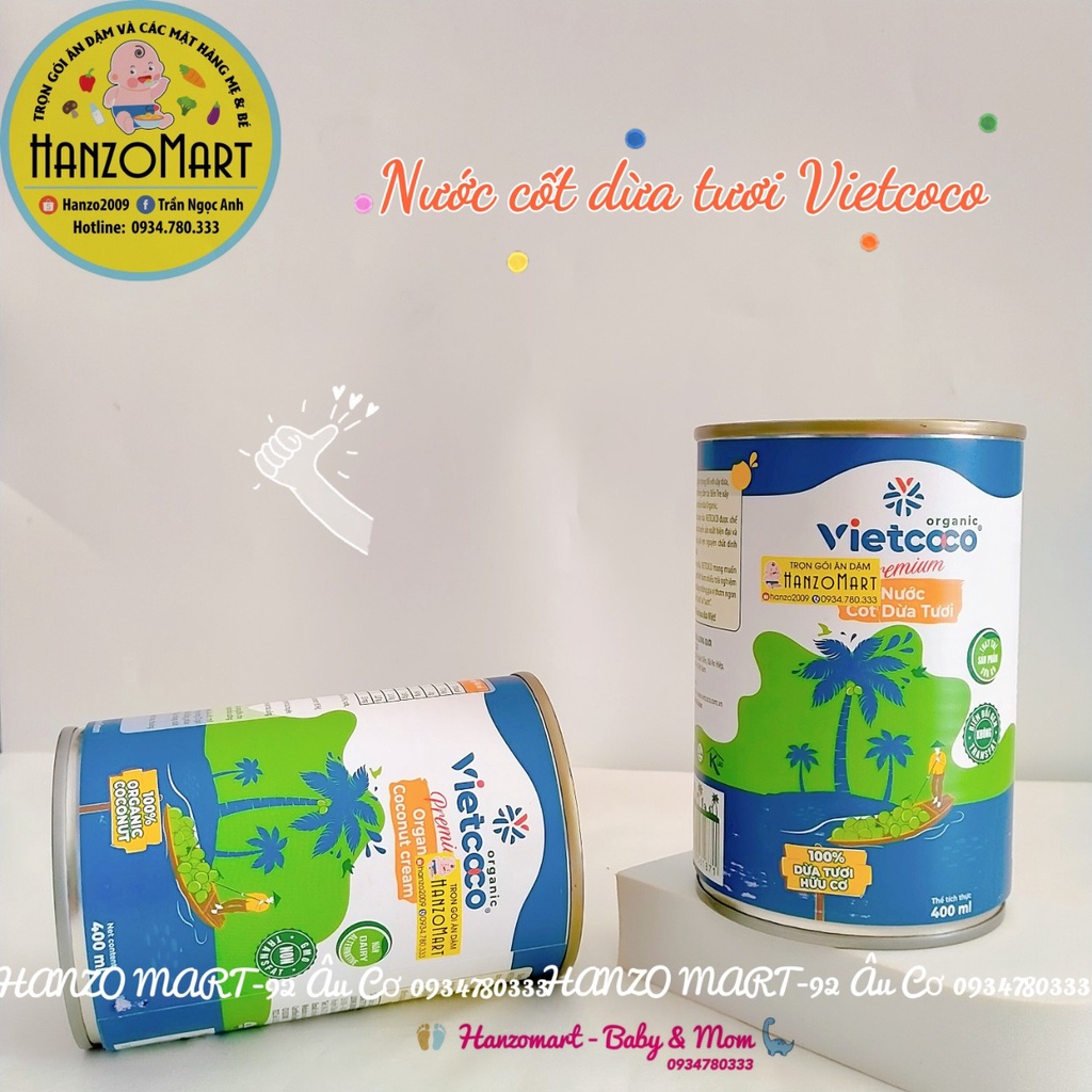 Nước cốt dừa organic cho bé ăn dặm