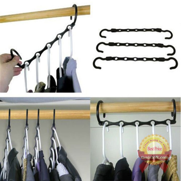 Móc treo tủ 5 lỗ treo quần áo tiết kiệm diện tích đa năng cao cấp | Móc phơi quần áo 5 lỗ để cà vạt tất túi xách