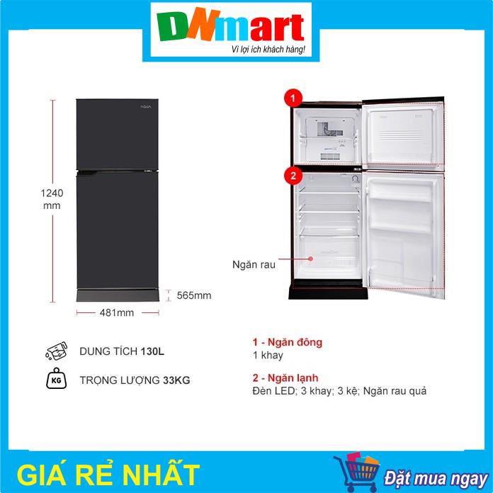 Tủ lạnh Aqua AQR T150FA.BS 2 cánh inverter 150L