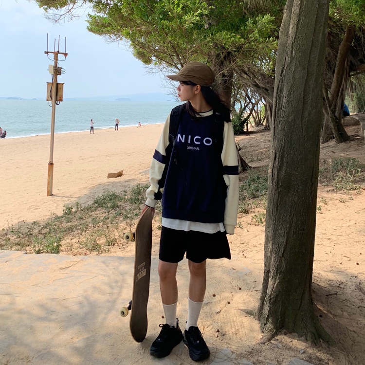 Áo thun nữ tay dài in chữ thời trang Hàn Quốc | BigBuy360 - bigbuy360.vn