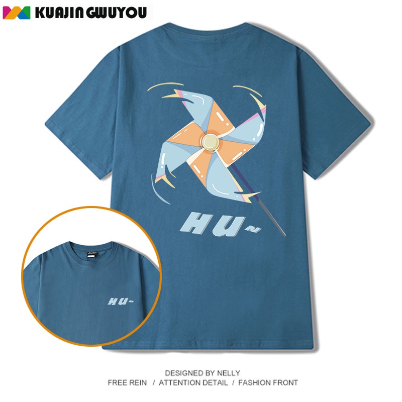 Áo Thun Tay Lỡ Cổ Tròn Dáng Rộng In Họa Tiết Đơn Giản Thời Trang Mùa Hè Size M-8XL