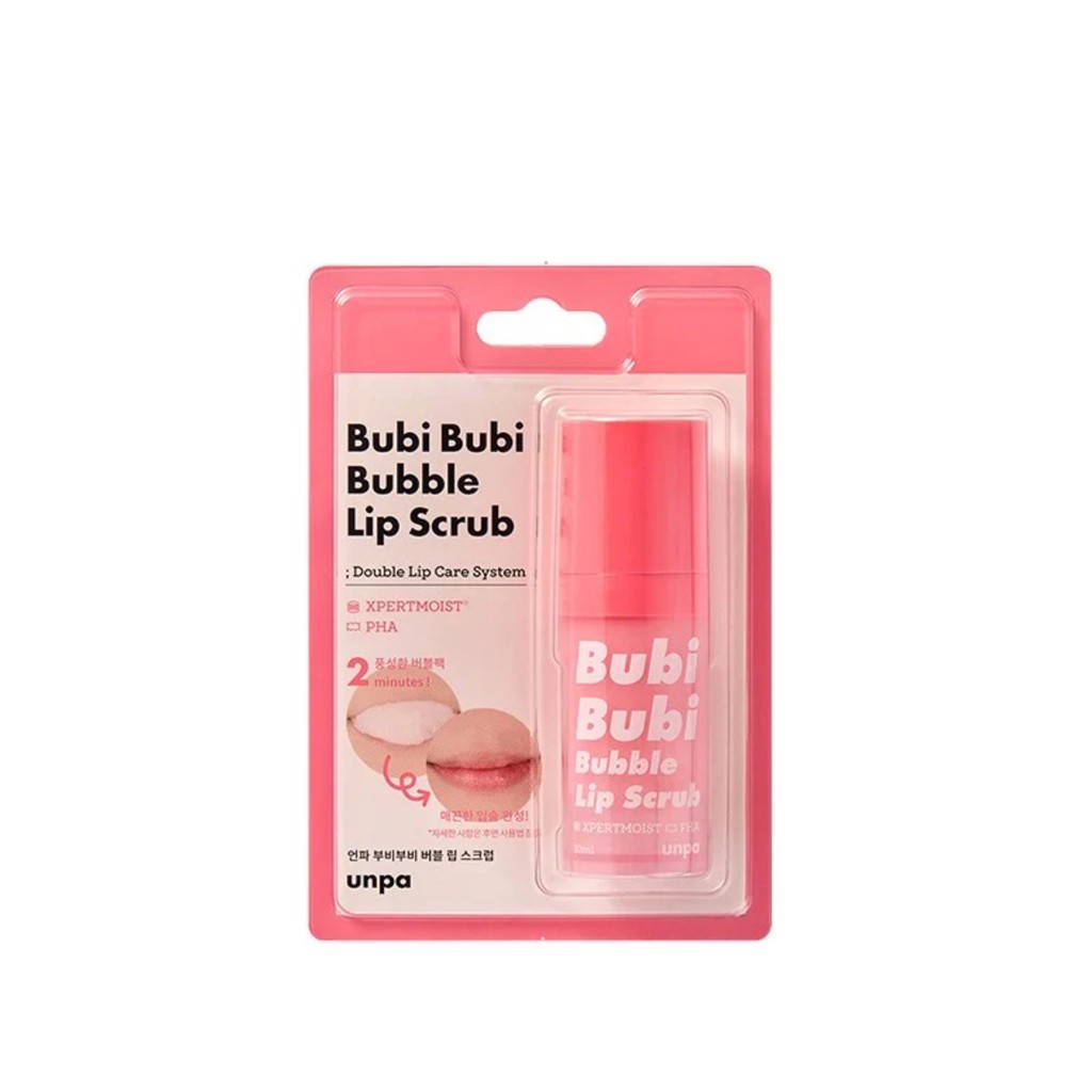 Gel Tẩy Da Chết Môi Unpa Bubi Bubi Lip, Gel sủi cực lành tính, làm bong tróc da chết