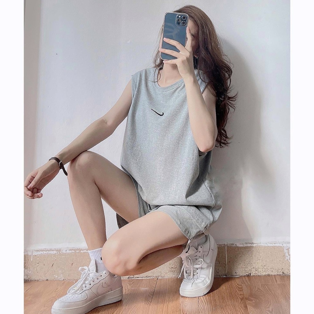 Set Bộ Tanktop Quần Shorts In Dấu Tích SB59 CHANREEN [FREESHIP]Set đồ thể thao năng động, diện ở nhà, đi chơi siêu xinh