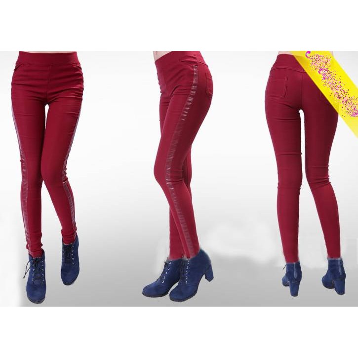 QUẦN SKINNY KAKI THUN TRƠN VIỀN DA