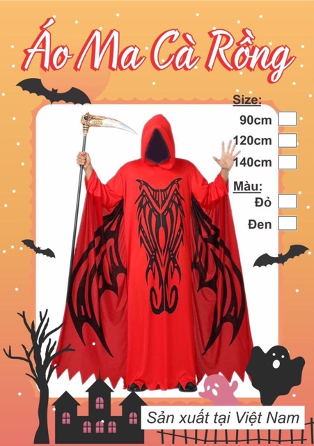 Áo choàng Halloween 120cm