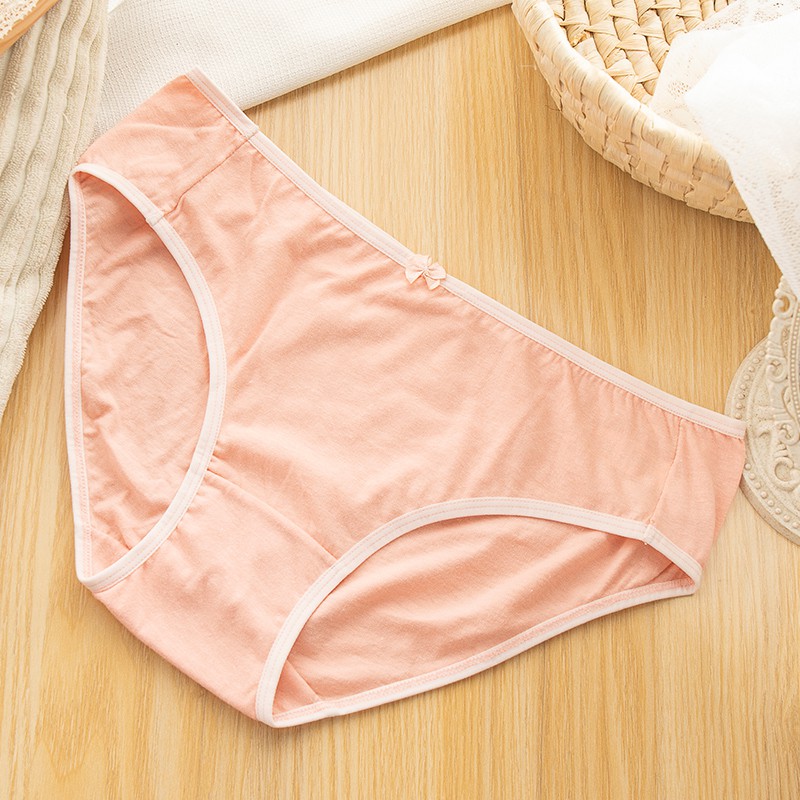Quần lót cotton màu trơn thiết kế thoải mái cho nữ | BigBuy360 - bigbuy360.vn