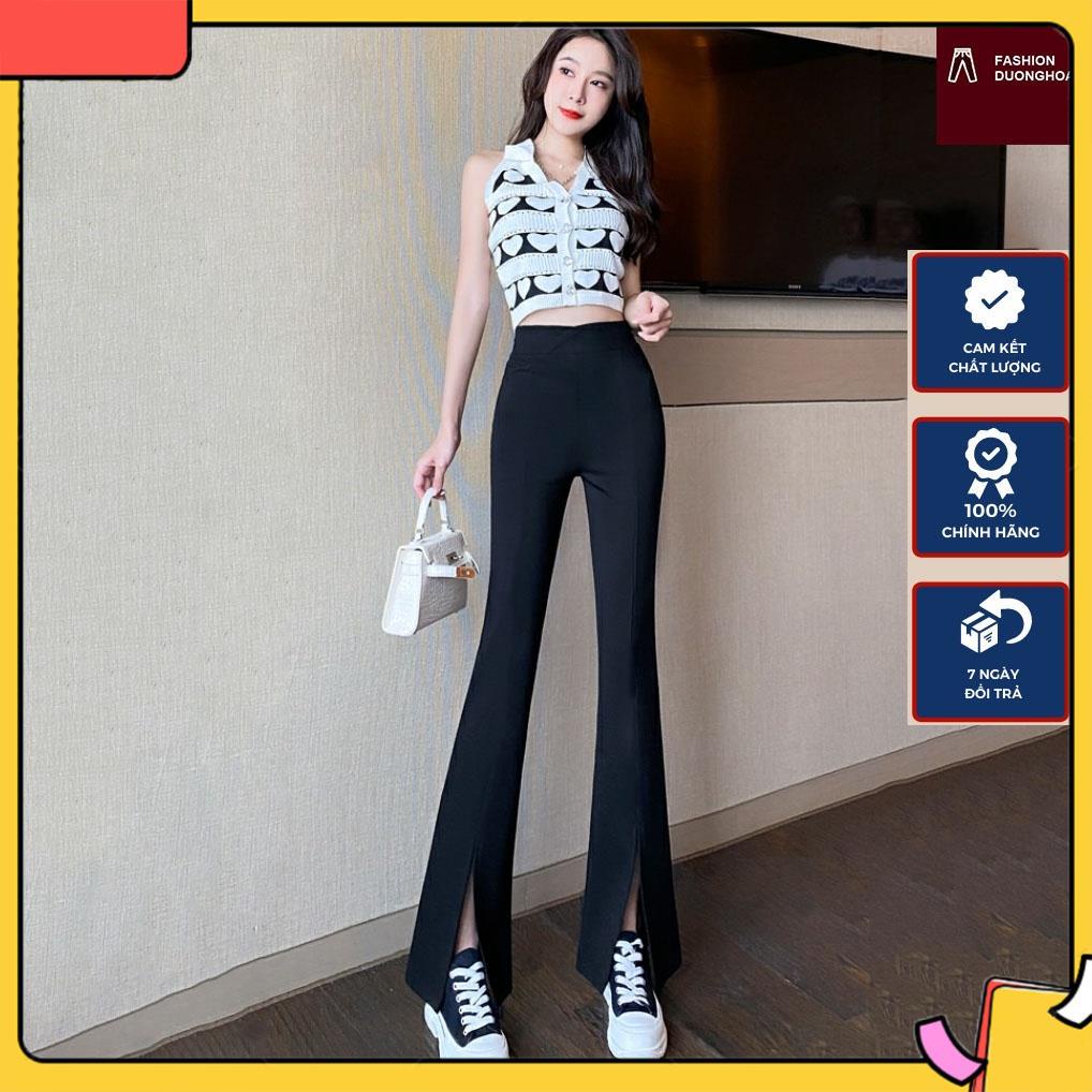 Quần Ống Loe Xẻ Dáng Siêu Dài Cực Hot Top 1 Bán Chạy Nhất Hàn Quốc