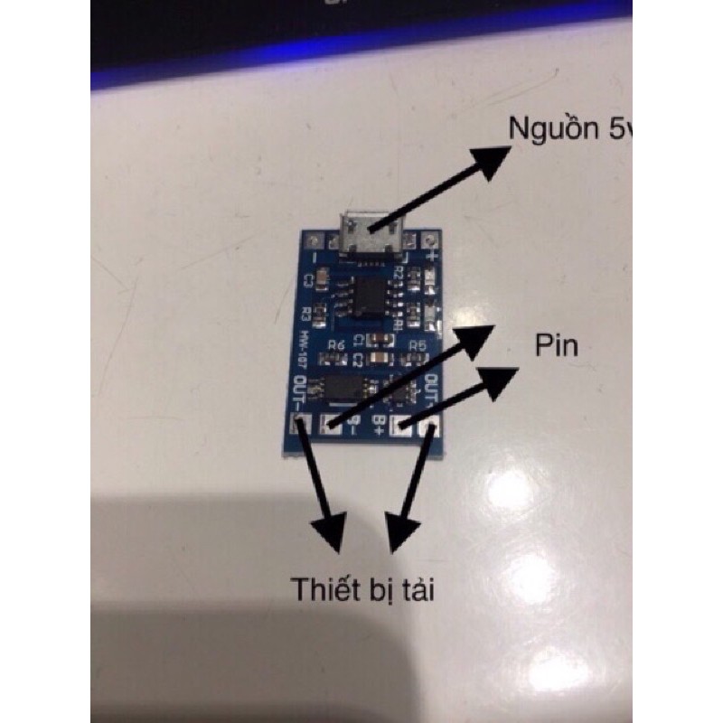 Mạch sạc pin lithium-ion 18650 3,7v TP4056 có bảo vệ