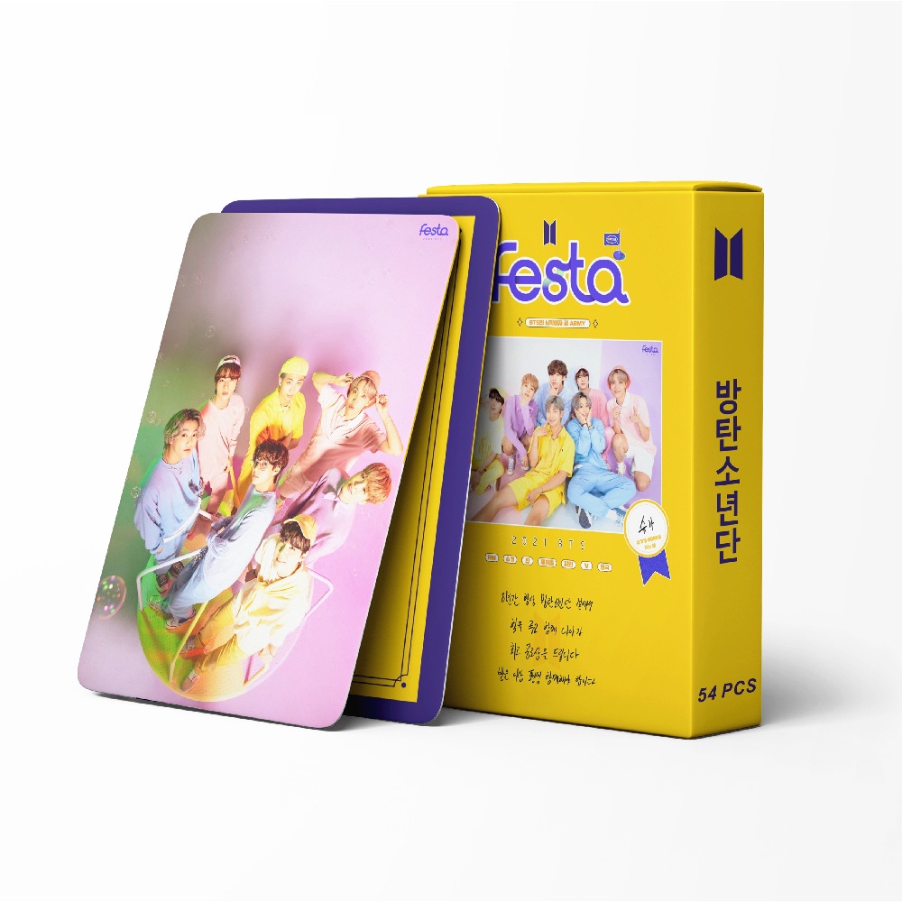 Hộp 54 Ảnh Lomo Card Nhóm Nhạc BTS Festa 2021