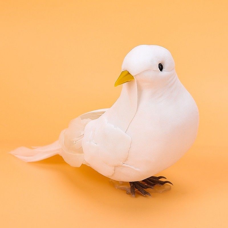 Chim bồ câu giả màu trắng Xinh xắn dùng để trang trí nội thất