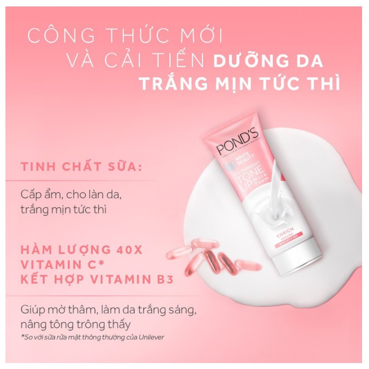 Kem sữa rửa mặt dưỡng trắng nâng tông Pond's White Beauty 40g | BigBuy360 - bigbuy360.vn