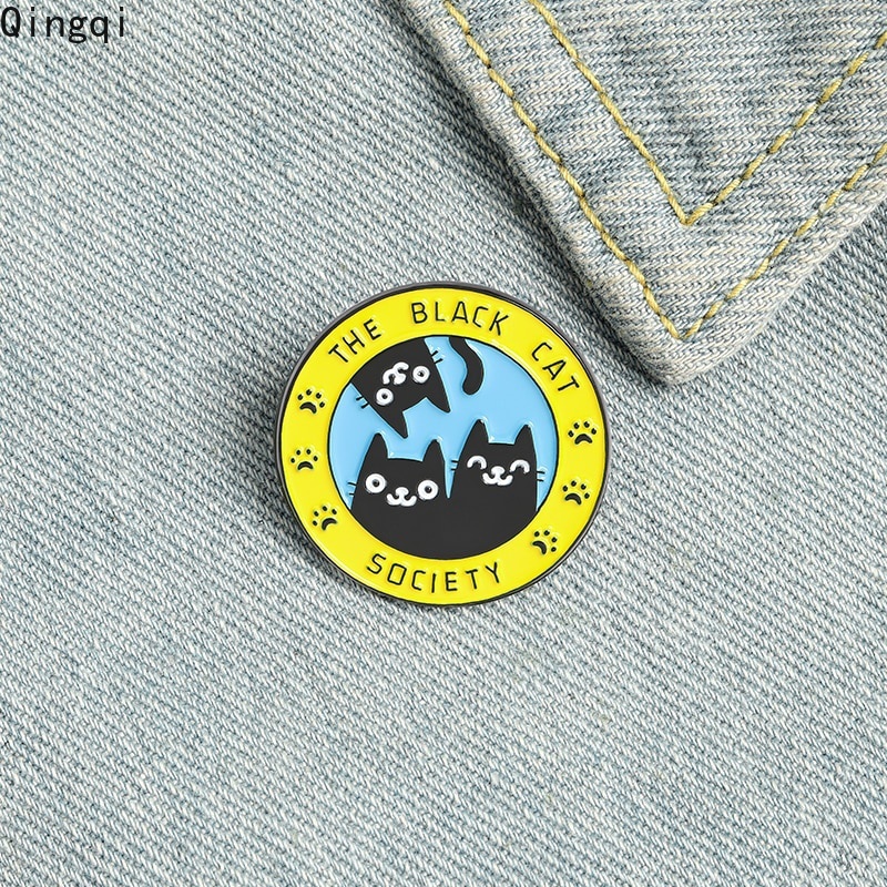 Ghim cài áo MISS ZOE kiểu mèo đen ngộ nghĩnh