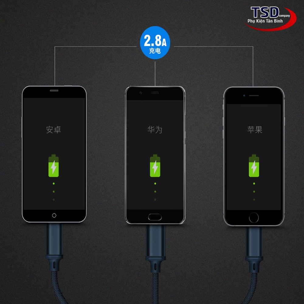 Cáp 3 Đầu Remax RC-131TH Chính Hãng ( Lightning - Micro USB - Type C )