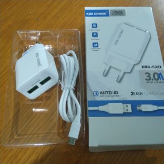[XỊN CHÍNH HÃNG] Sạc KIM CUONG KMG-602X 3A (MicroUSB)