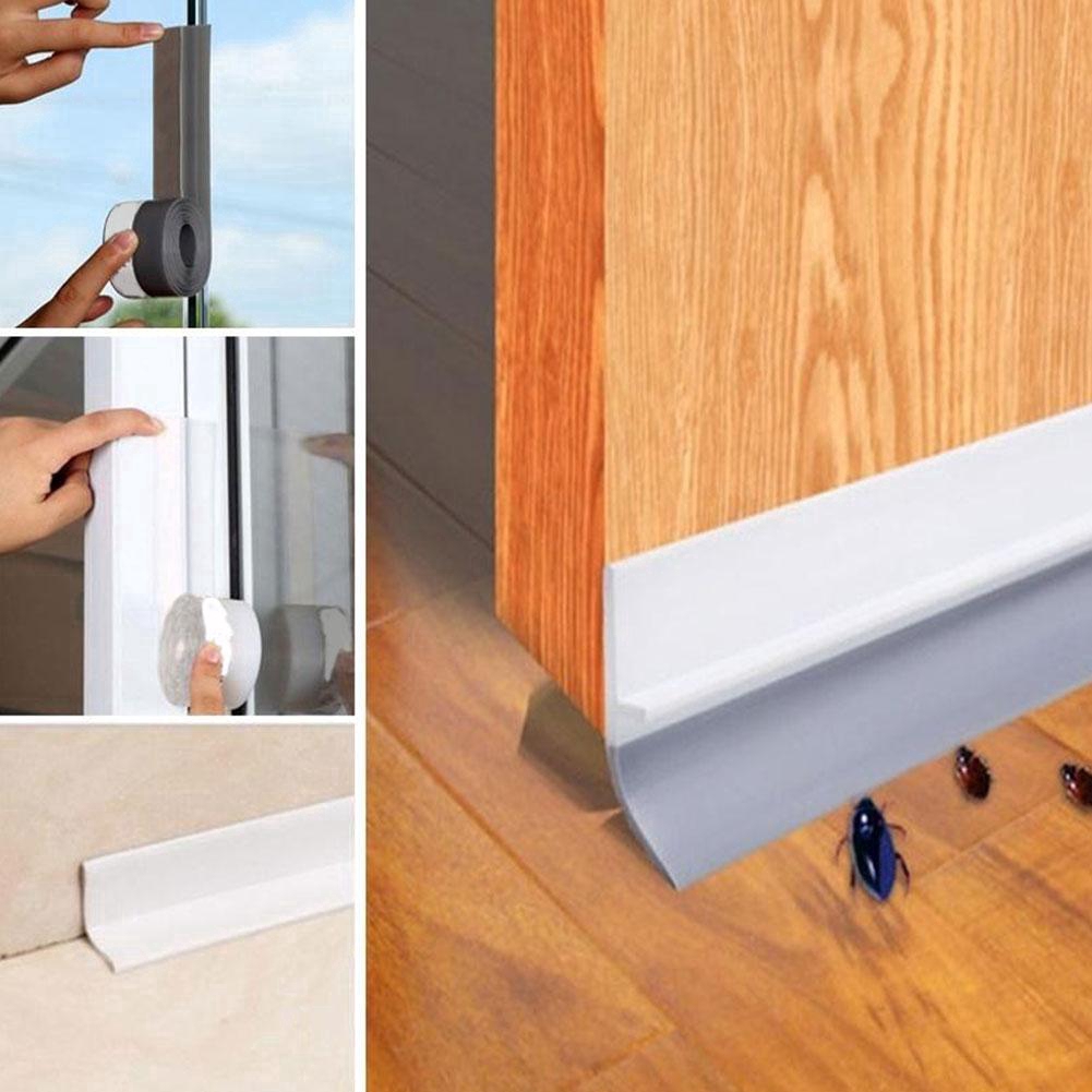 1 mét Ron Cao Su Dán Khe Hở Chân Cửa Ngăn Bụi Nước Côn Trùng - Gioăng dán cửa cao su,chống gió, chống ẩm và chống bụi