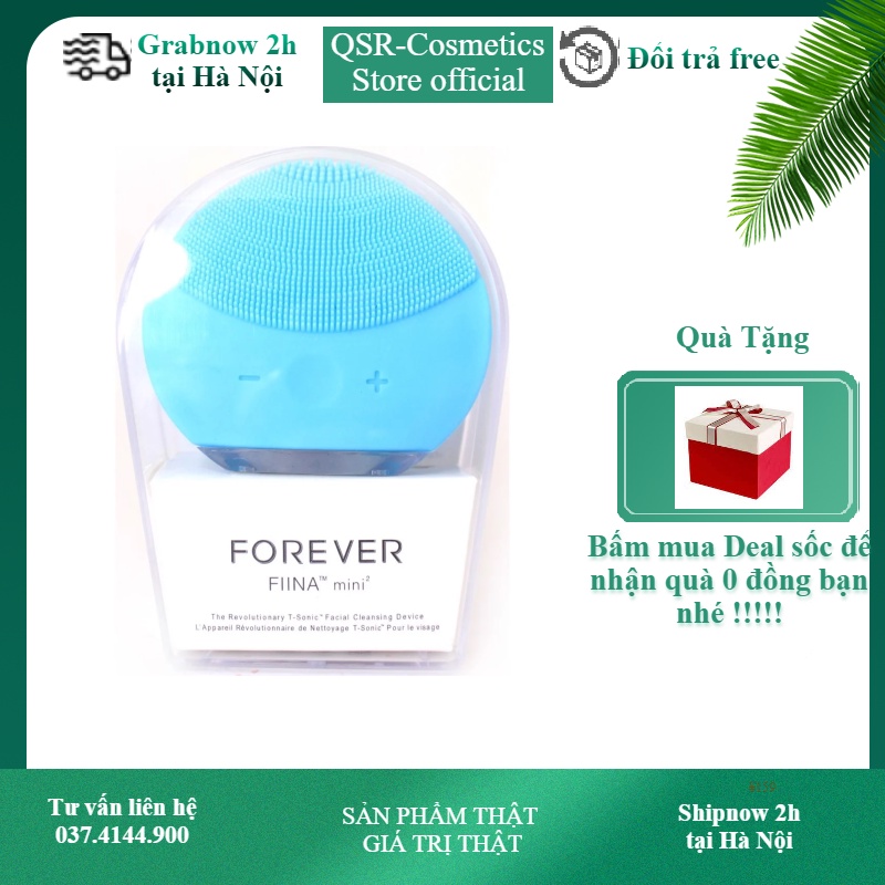 Máy rửa mặt Silicon công nghệ rung tạo sóng âm Massage Forever Lina Mini Chính Hãngbảo hành toàn quốc
