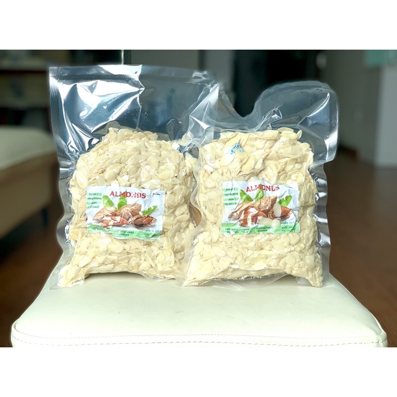 1kg hạnh nhân thái lát làm bánh