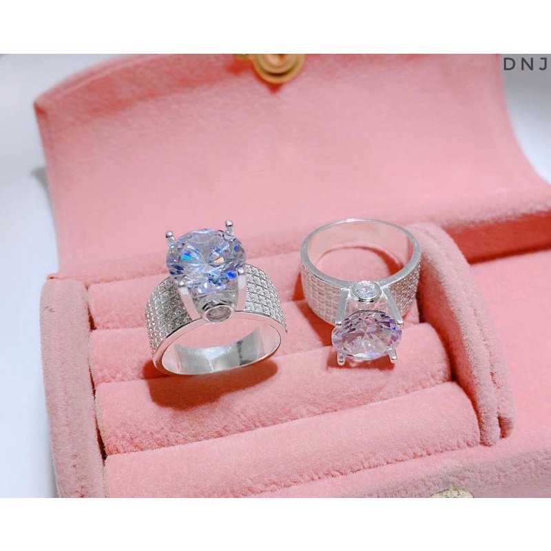 NHẪN NỮ 5 HÀNG ĐÁ SIÊU SANG CHẢNH LINH MIU SILVER