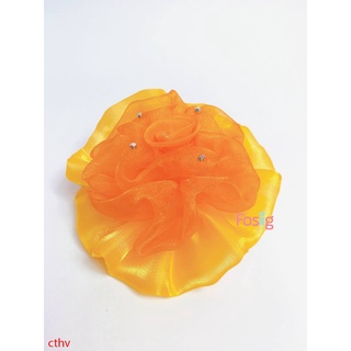 Cột Tóc Hoa Voan Cho Bé - Cam