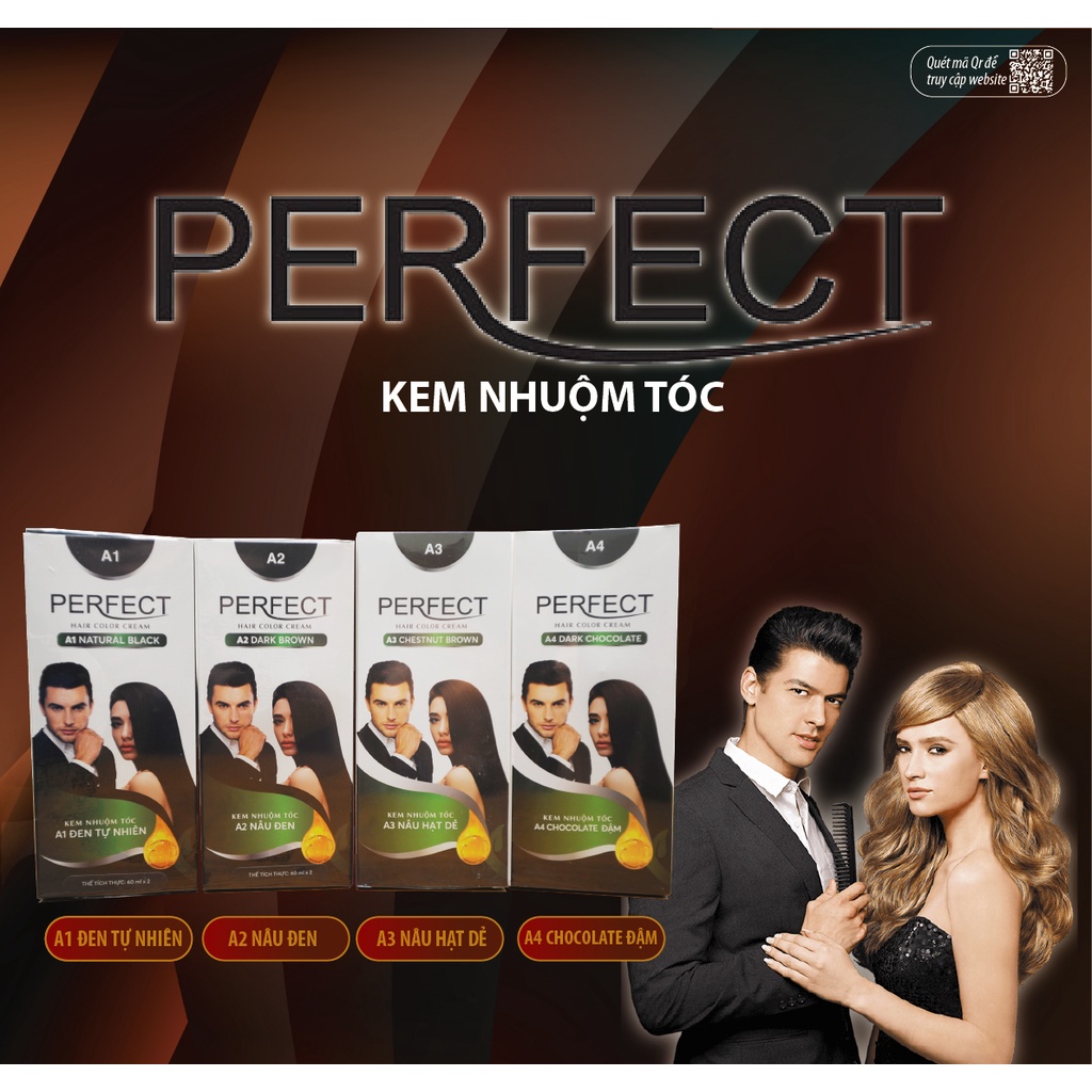 Kem Nhuộm Tóc Thời Trang Perfect 4 Màu Chai 60ml