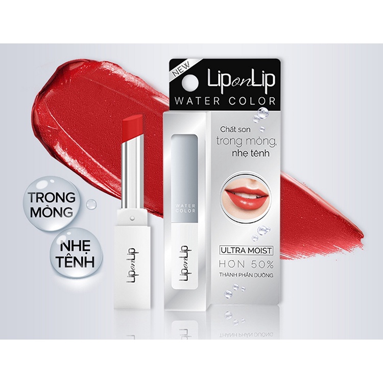 (thanh lý HSD 12/2022) Son trang điểm dưỡng tối ưu Lip On Lip Water Color 2.2g