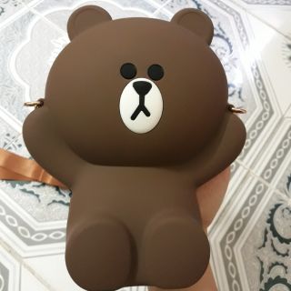 Túi Gấu brown Silicon 2 dây đeo