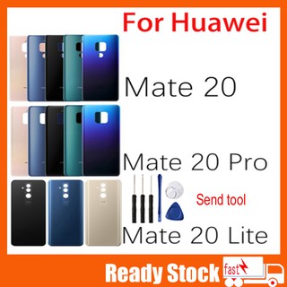 Huawei Mate 20 Mate 20 Pro 20 Lite Nắp pin Mặt sau Tấm kính Vỏ pin Mate 20 Mặt sau nắp kính phía sau Vỏ hộp phía sau Vỏ hộp Mate 10 Pro Mặt sau thay pin