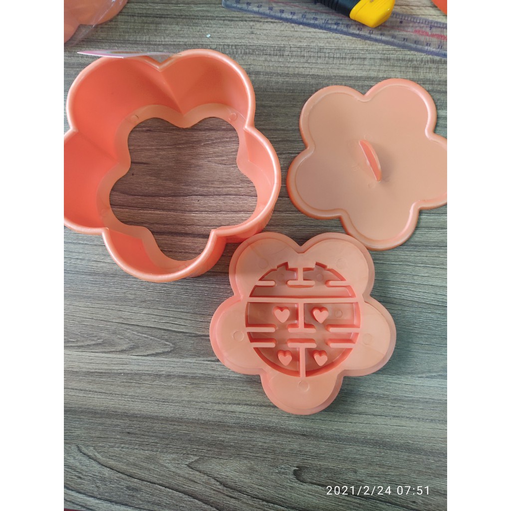KHUÔN XÔI BÔNG MAI 13 CM HÌNH Hoa hồng & Sen Phước - Lộc - Thọ