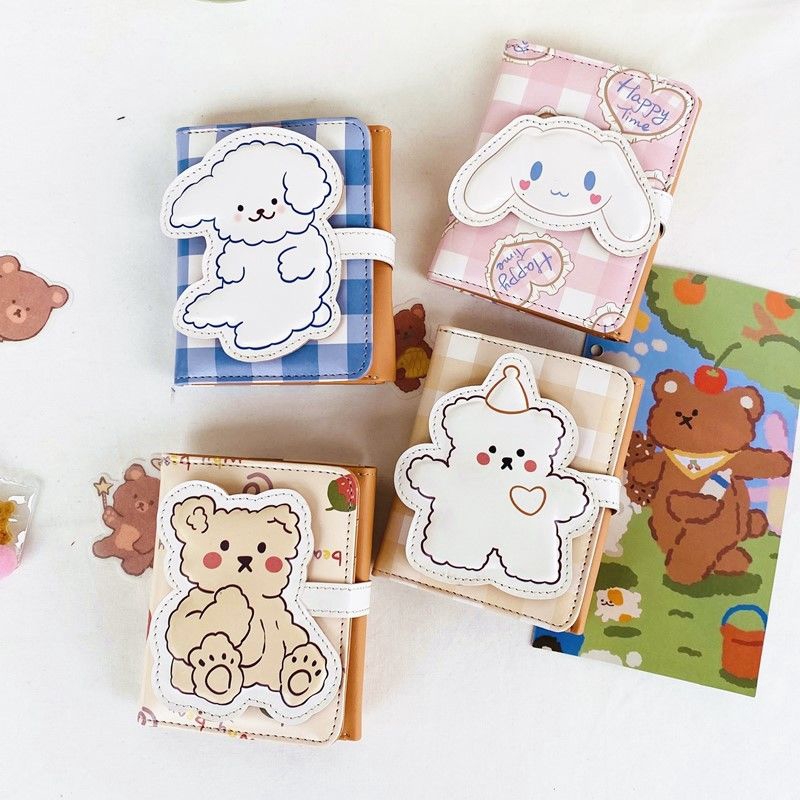 Ví Ngắn Chất Liệu Da Pu Họa Tiết Gấu Hoạt Hình Dễ Thương | BigBuy360 - bigbuy360.vn