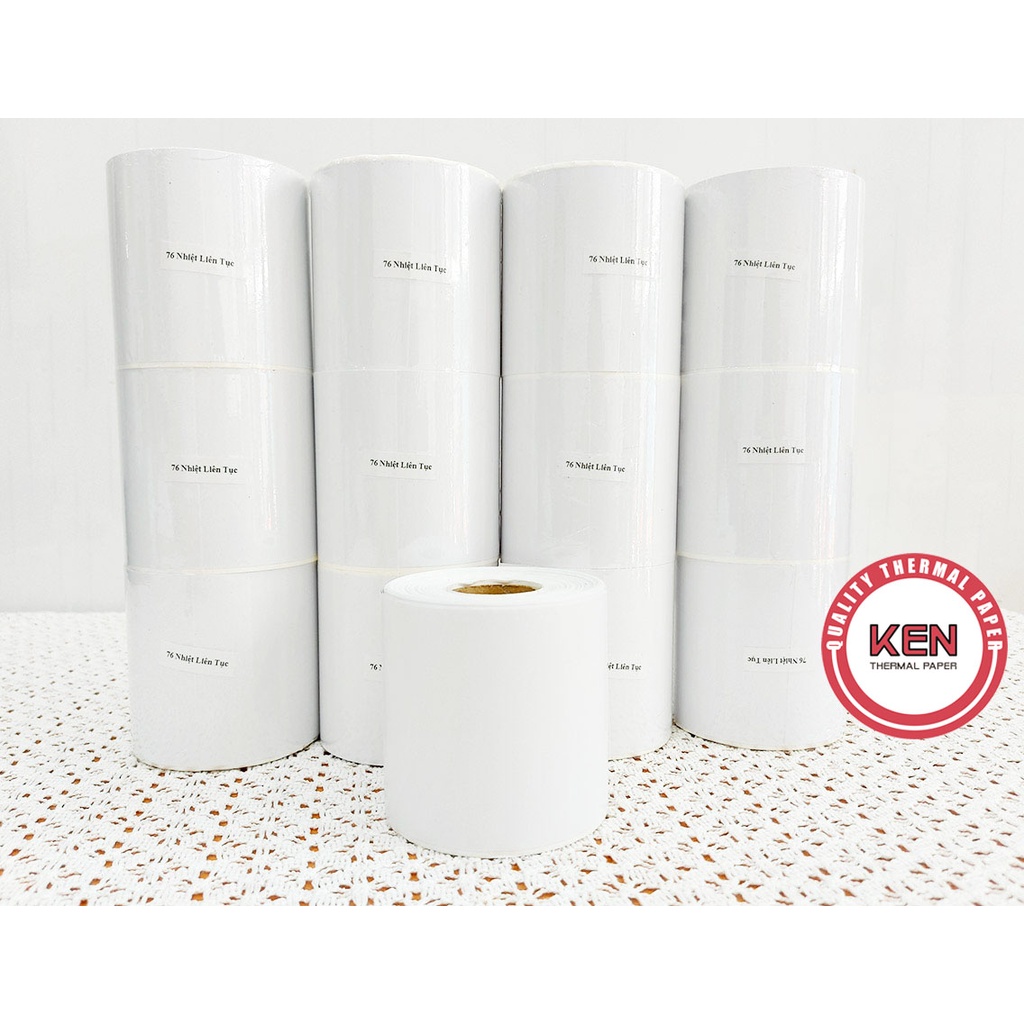 Decal in liên tục có keo dán 76x30m - in livetreams - in bill có keo dán
