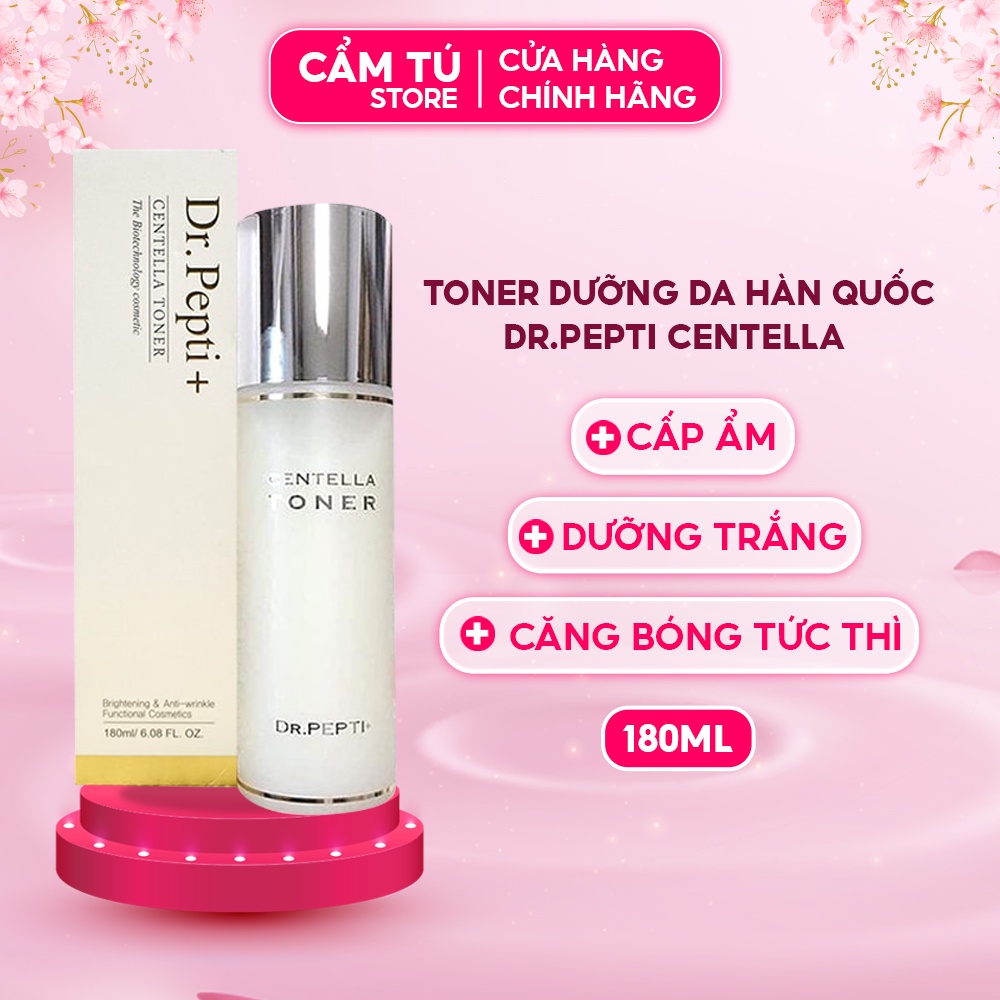 Toner Dr.Pepti / Nước cân bằng da Dr.Pepti Làm Sạch Cấp Ẩm Phục Hồi Tái Tạo Da Ngăn Ngừa Mụn Ẩn Centella Toner