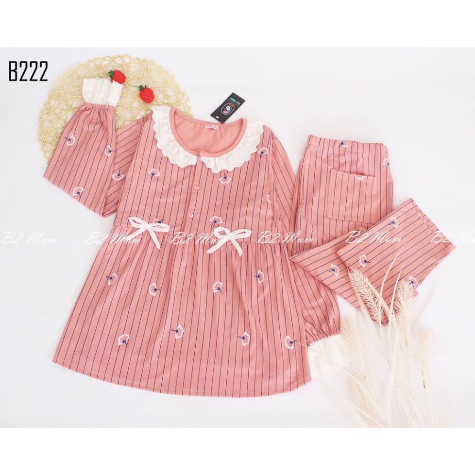 Bộ ĐỒ bầu - bộ mặc bầu và sau sinh có khóa mở ngực và chun chỉnh