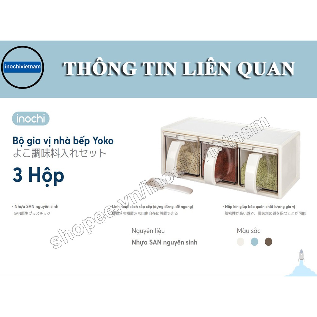 Bộ gia vị nhà bếp, Cao Cấp Yoko Nhật Bản thông minh Kháng Khuẩn Nắp Kín Sắp Xếp Linh Hoạt BGVIN