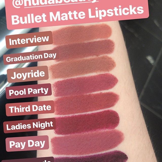 Son thỏi Huda Power Bullet Matte Lipstick tách set