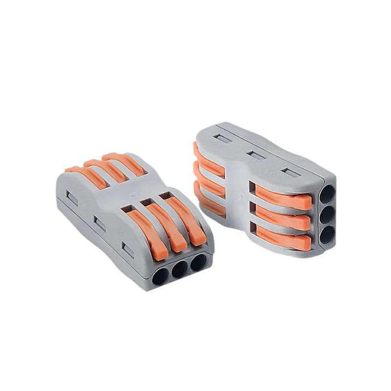 Cút nối dây điện nhanh PCT-222 2 cổng vào 2 ra - chịu tải 32A - dây tối đa 2,5mm