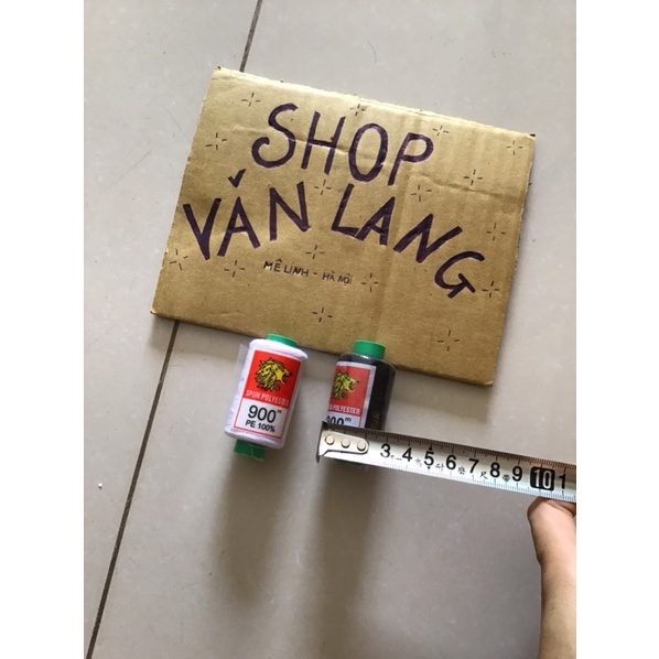 Chỉ may màu trắng / đen - chỉ may cuộn nhỏ 900mét