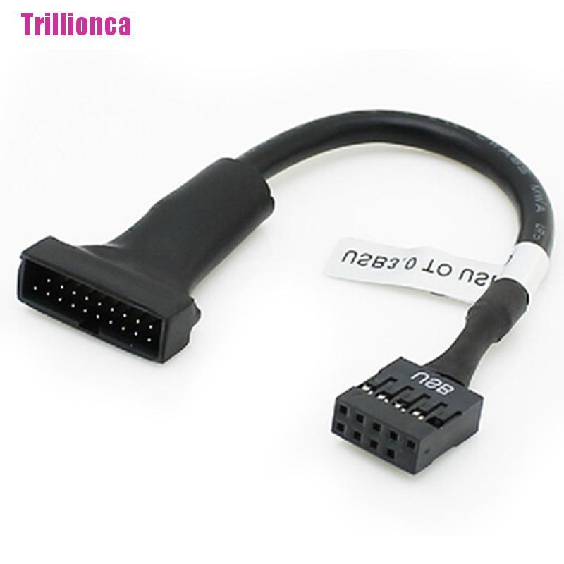 Dây Cáp Chuyển Đổi 19 / 20 Pin Usb 3.0 Female Sang 9 Pin Usb 2.0 Male