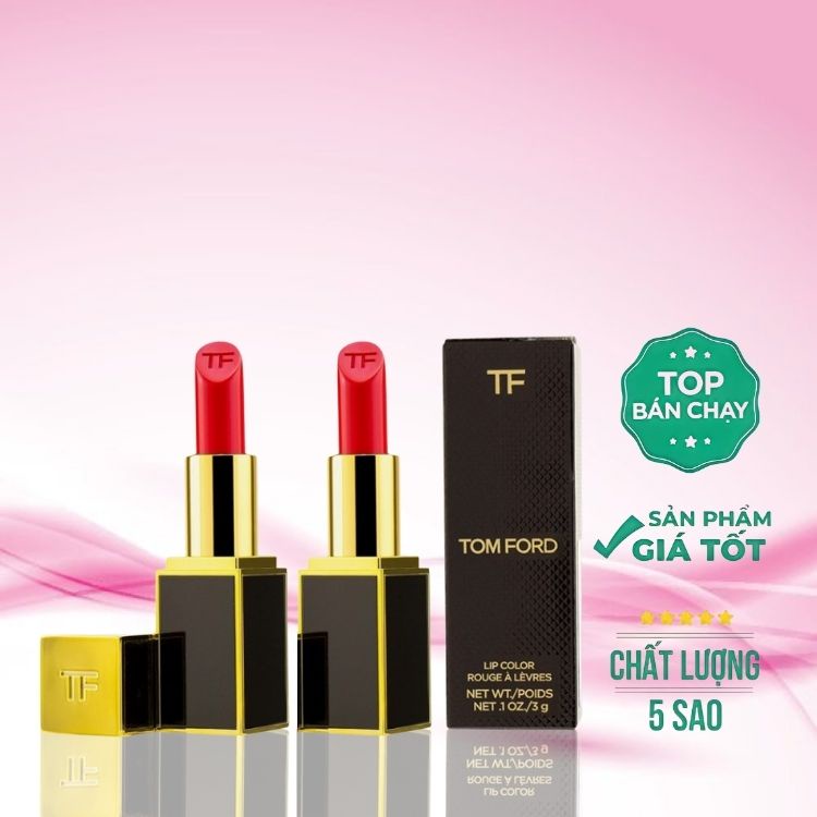 Son Tomford Lip Color Matte, Tomford Lipstick Ruby Rush 07 Vỏ Đen Hàng Chính Hãng Có Bill