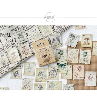 Sticker hộp 46 hình tem thiên nhiên