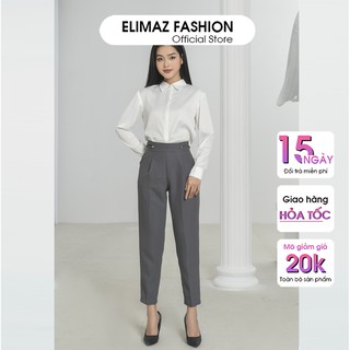 Quần Tây Âu Nữ Công Sở Elimaz Trang Trí Dây Chéo Đính Cúc, Dáng Baggy Co Dãn Nhẹ Dễ Mặc EQ20.002