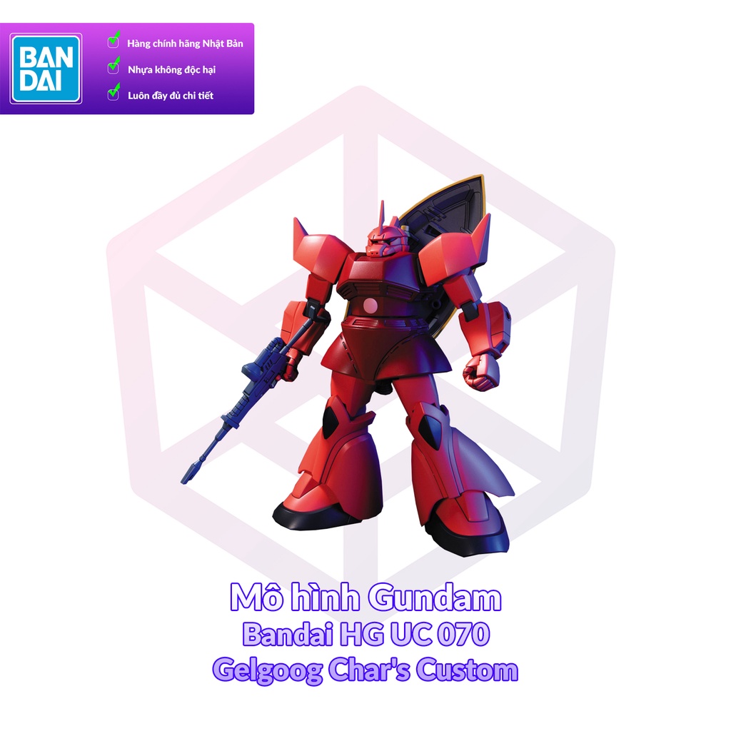 Mô hình Gundam Bandai HG UC 070 Gelgoog Char's Custom 1/144 Mobile Suit Gundam [GDB] [BHG]