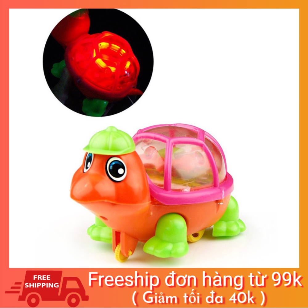 Đồ chơi lên dây cót rùa chạy có đèn vui nhộn cho bé yêu