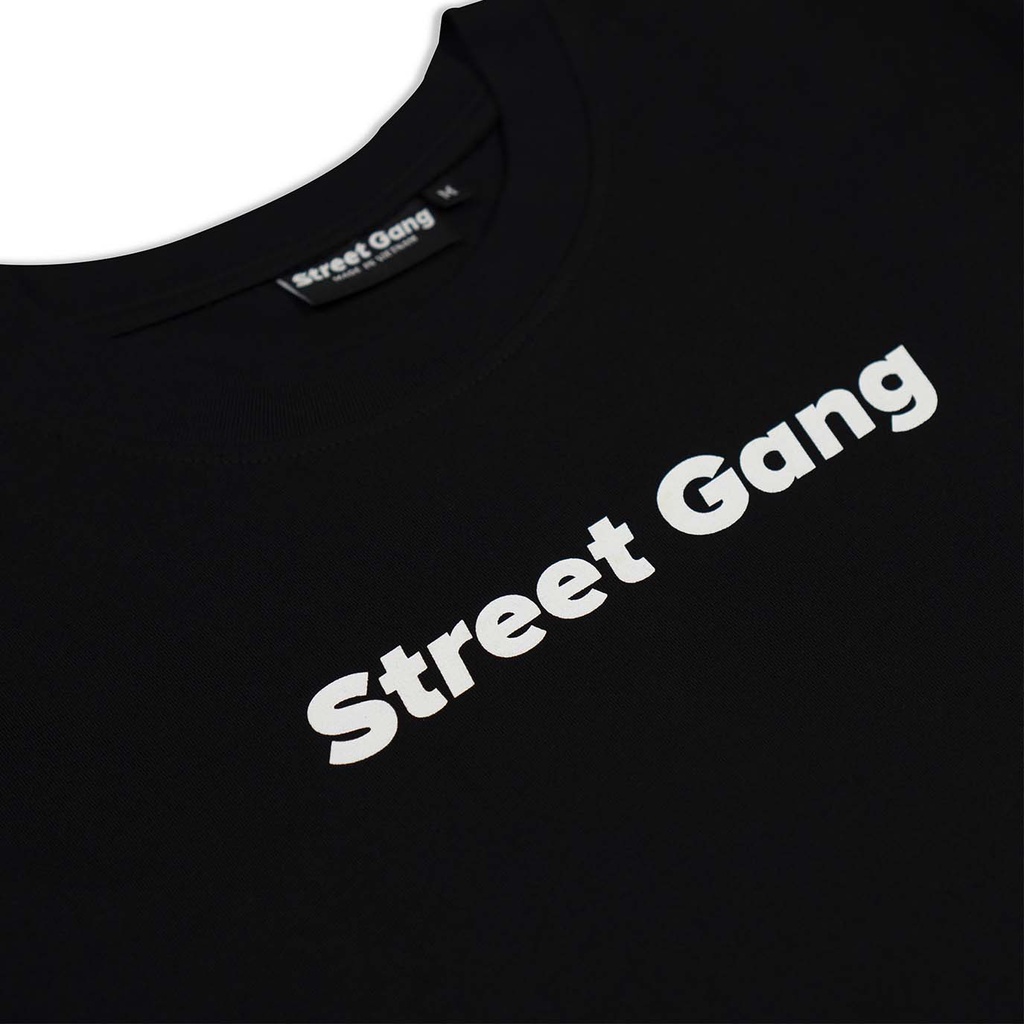 Áo thun Chữ Basic - Đen - Street Gang